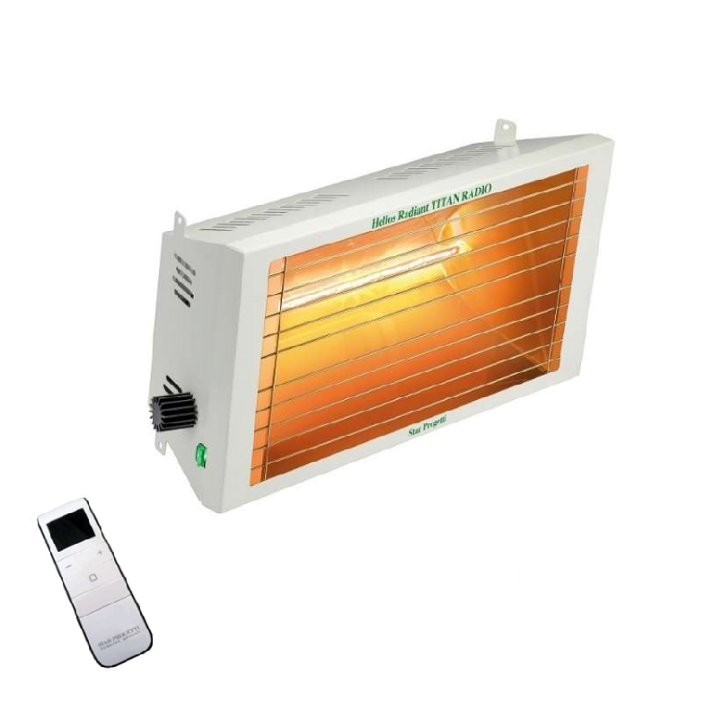 Chauffage radiant électrique avec télécommande 2 000 W TITAN RADIO - STAR PROGETTI - 109823_0