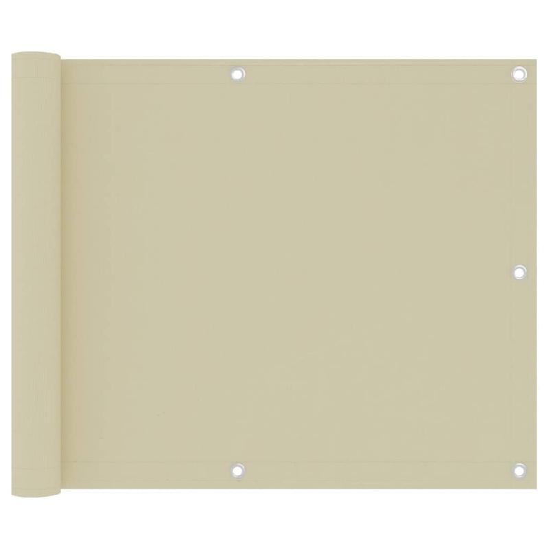 ÉCRAN DE BALCON BRISE PARE VUE PROTECTION CONFIDENTIALITÉ 75 X 500 CM TISSU OXFORD CRÈME 02_0010145_0