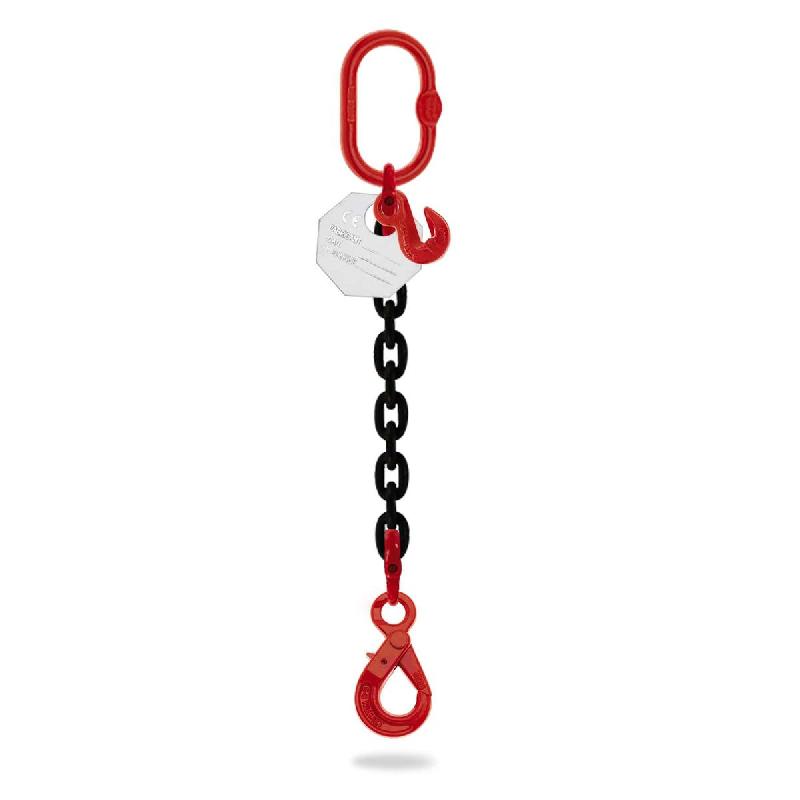 Élingue chaîne 1 brin - diamètre 6mm - longueur 3m avec crochet automatique et raccourcisseur - CMU 1,120 t - Réf : 30601RACE_0