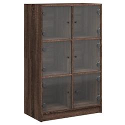 Helloshop26 - Buffet bahut commode armoire meuble de rangement organisateur cuisine salle de séjour salon haut avec portes bois 02_0032234 - 30002106_0