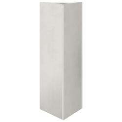Helloshop26 - Jardinière bac lit surélevé plantes fleurs terrasse jardin triangulaire 30 x 26 x 75 cm acier inoxydable Argent 02_0038807 - 30002179_0