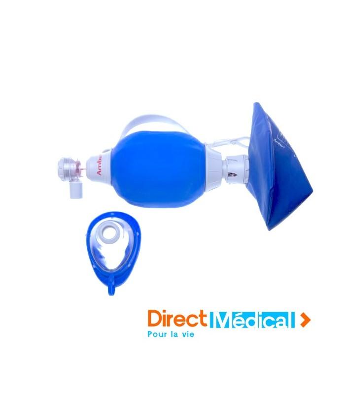 Insufflateur manuel Ambu Mark IV adulte - Taille 5 avec masque, réservoir O2 et valve à clapet_0