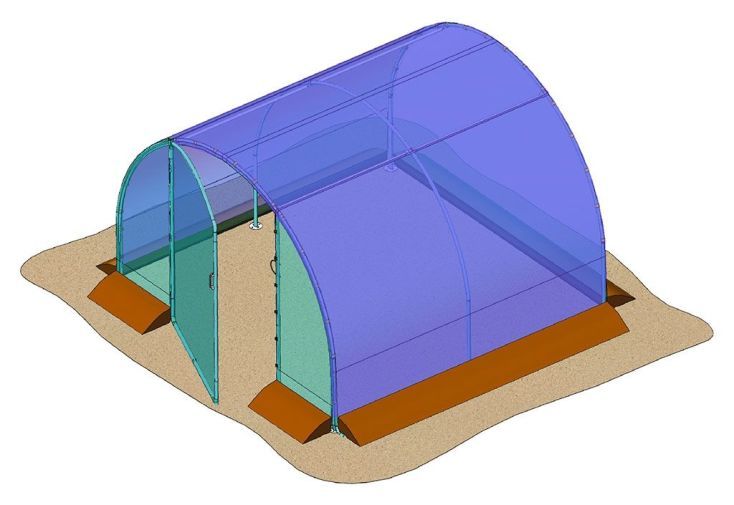 Majfr20097372 - bâche de couverture pour serre de jardin tunnel richel 3x3 pied droit_0