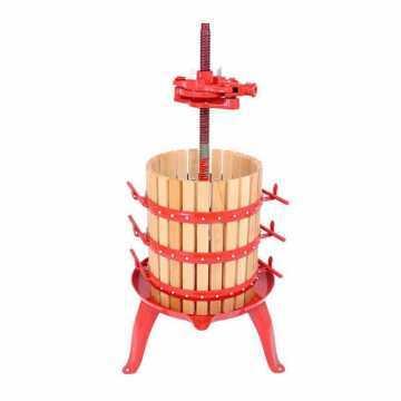 Pressoir manuel 48 litres - cage en hêtre évaporé et vis en acier tréfilé pour pressade de raisin et production de vin_0