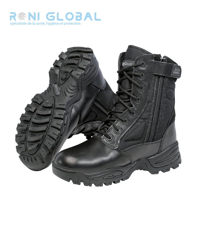 Ranger de sécurité antidérapant en nubuck et cuir - MEGATECH DOUBLE ZIP CITYGUARD - Semelle résistante hydrocarbures et abrasion_0