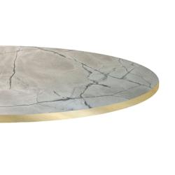 Restootab Plateau Ø80 decor marbre venato chants laiton - blanc Bois manufacturé PL-R80M-MB.VENA-LAI_0
