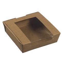 SOLIA Boîte pâtissière Ecokraft 140x140 mm - ES31803 - avec couvercle transparent - par 500 pièces_0