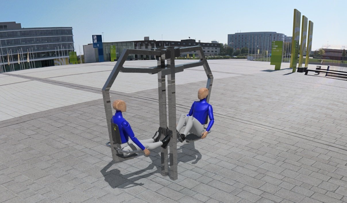 Station presse à cuisse - Leg Press en acier inoxydable - Référence SPAC_0