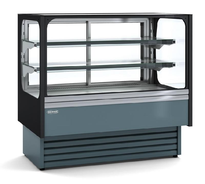 Vitrine droite comptoir snack avec 1 étagère froid positif +2/+8 °c - 1650x710x1195 mm - VV-6-16-RGM_0