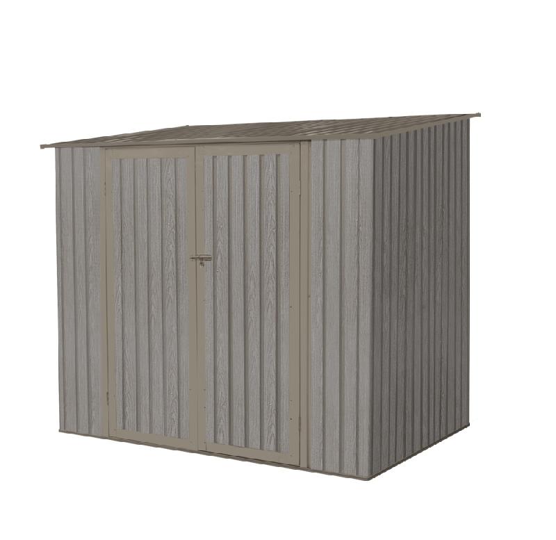 Abri jardin métal - aspect bois vieilli - 3,17 m² - gris 75_0