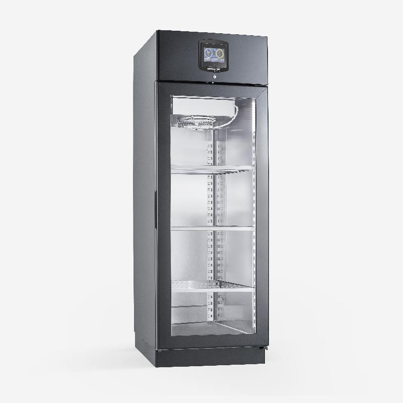 Armoire de maturation à glissières porte vitré noire avec connexion r452 - 606 l - STX 700 RF PV BK_0