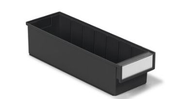 Bac étagère ESD Noir - 132x400x100 (carton : 20 bacs)_0