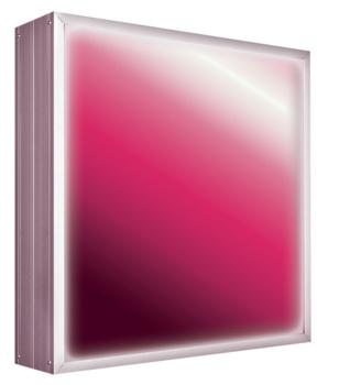 Caisson lumineux LED simple face plane - cadre aluminium anodisé - éclairage tube fluorescent T8_0