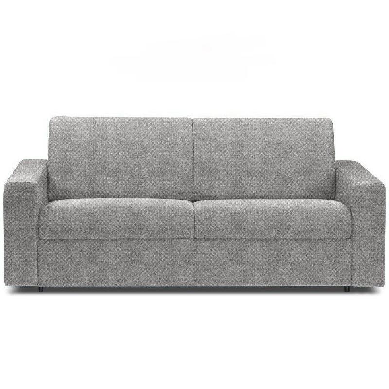 Canapé convertible express CRÉPUSCULE - Matelas BULTEX® 140cm - Tissu tweed fashion gris silver_0
