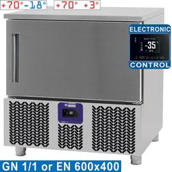 Cellule de congélation rapide 5 x gn 1/1 ou 600x400 12-8kg profi line gn et en température +70° +3° 790x700xh880/900 - GTP-5/LD_0