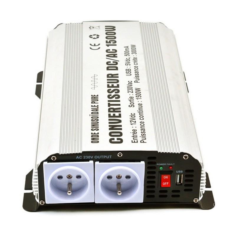 CONVERTISSEUR PUR SINUS 1500W 12V 230V Comparer les prix de CONVERTISSEUR  PUR SINUS 1500W 12V 230V sur Hellopro.fr