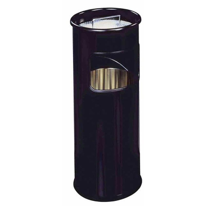 Durable Corbeille avec cendrier METAL, 17L / 2L, coloris noir - 333001_0