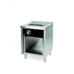 HR FAINCA Fourneau A Gaz Serie 600 Sur Placard - 1 Bruleur Central - Dimensions 600X600X875 - 16Kw 270 PLL6006E - Acier inoxydable 18/10 PLL6006E_0