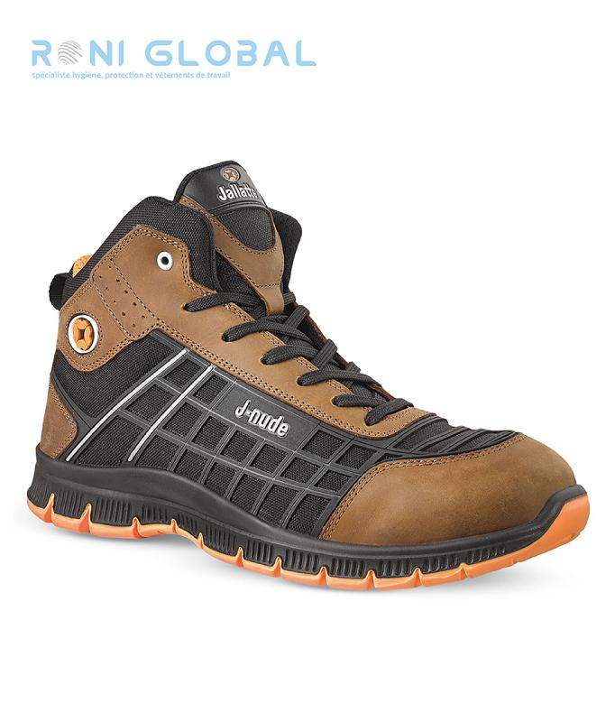 Chaussure montante de sécurité antistatique S3 SRC ESD - JALKOHAI JALLATTE - Urban sport, cuir hydrofuge et norme EN ISO 20345:2011_0