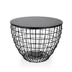 Kosmi Table basse EMA en métal noir Ø60cm - noir 3760301693888_0