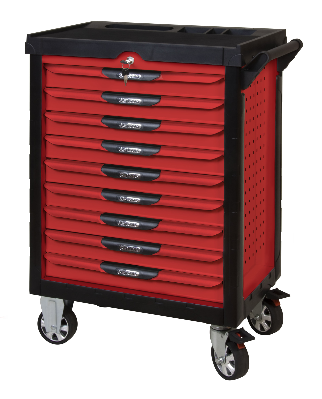 KSTOOLS - SERVANTE PEARL LINE ROUGE, 9 TIROIRS - 809.0009_0