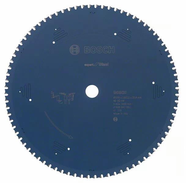 Lame de scie circulaire pour l'acier 355 x 25,4 x 2,2mm 80 dents - BOSCH EXPERT - 2608643062 - 744546_0