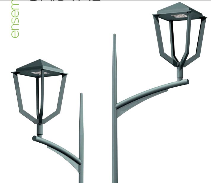 Lampadaire urbain cristal / led / 100 w / 8376 lm_0