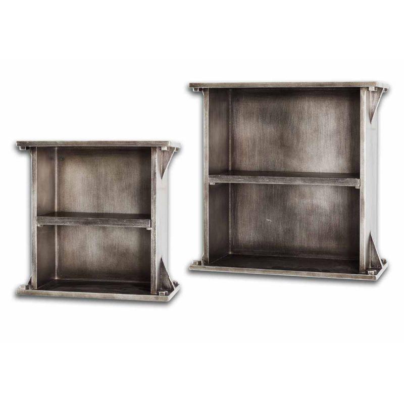 Lot de 2 étagères murales Vaded 45 cm anthracite - Paris Prix - MDF - Vintage et décoratif_0