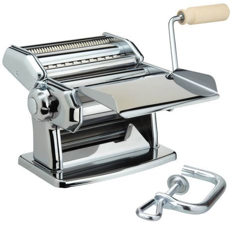 Machine à pâtes manuelle Imperia en inox chromé - 6 positions - 2 accessoires pour tagliatelles et fettucine_0