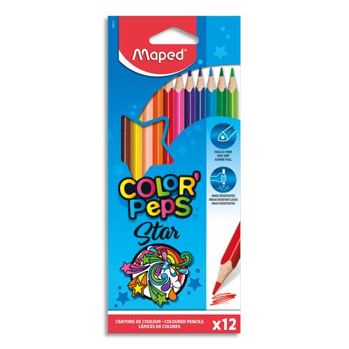 CRAYON DE COULEUR COLOR'PEPS STAR, ÉTUI CARTON DE 12 - LOT DE 7