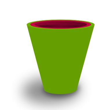 Pot élégant en polyéthylène rotomoulé recyclable