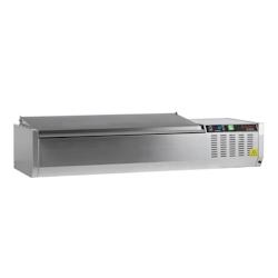 Saladette à Poser Couvercle Inox - Statique - 5 GN 1/4 - TEFCOLD - 5708181993771_0