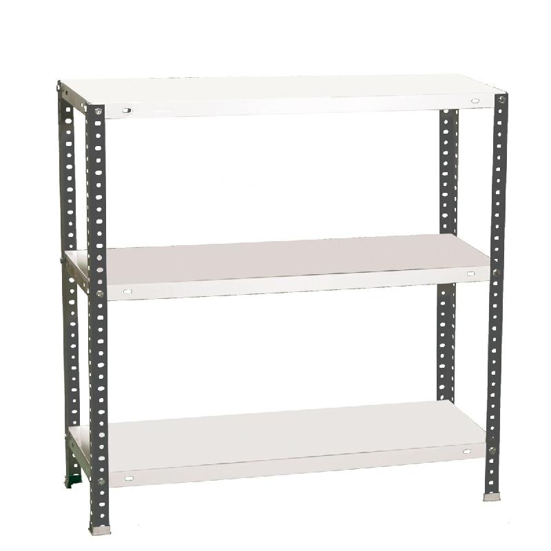 SimonRack Étagère métallique avec vis 900x1000x400 mm, 3 niveaux, point de flexion 100 kg, Anthracite/Blanc - Comfort - métal 8425437096099_0