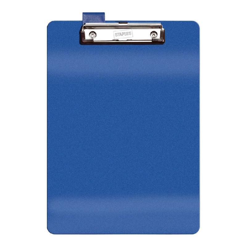 STAPLES PORTE-BLOC NOTES PVC - 23,5 X 34 CM - COULEUR BLEU