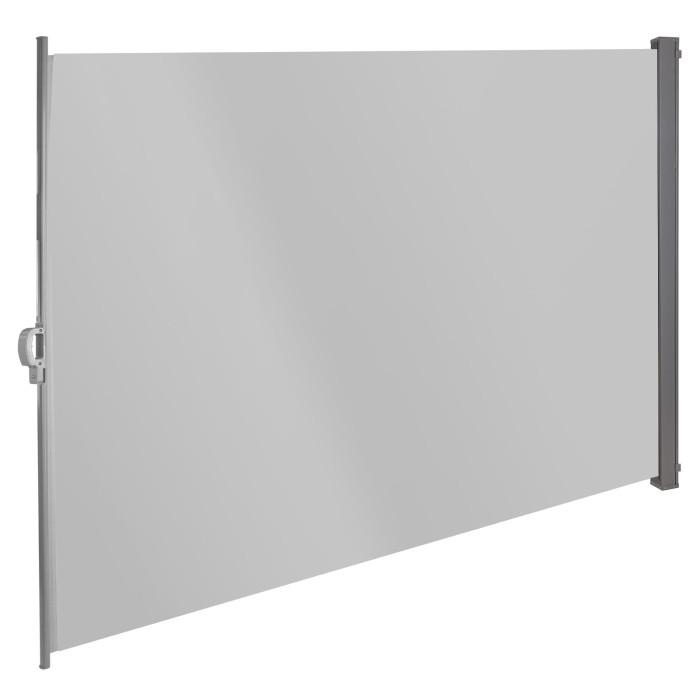 Store latéral 180 x 300 cm - gris / brise-vue rétractable_0