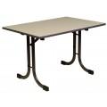 Table pliante Valencia - Plateau mélaminé 25mm - Piètement pliant en métal - Différents coloris disponibles_0