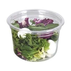 50 POTS CRUDITÉS RONDS FROIDS JETABLES EN PLASTIQUE 480 ML