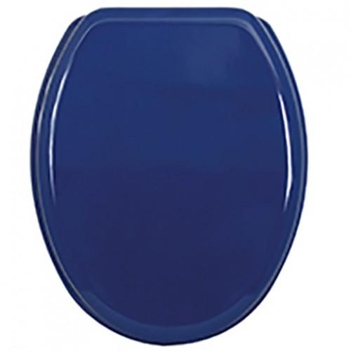 ABATTANT WC - MDF - CHARNIÈRES INOX - BLEU FONCÉ MSV