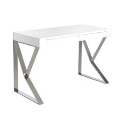 AC ANGEL CERDA Angel Cerdá Bureau en bois blanc et acier chromé 3014C 120 x 61 x 76 - 8435631004448_0