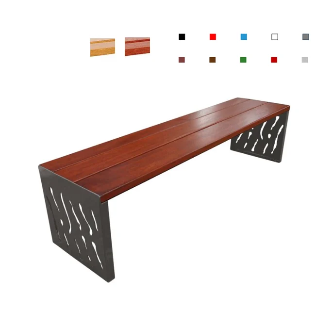 Banquette VENISE acier et bois_0