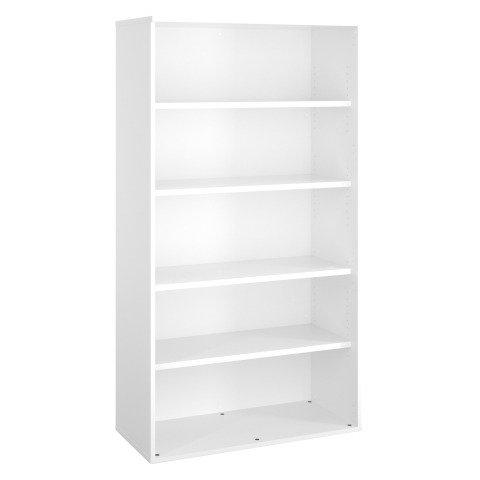 BIBLIOTHÈQUE ECLA H 182 X L 100 X P 45,6 CM BOIS FINITION BLANC
