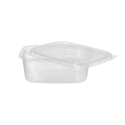 Boîte avec couvercle, PP rectangulaire 200 ml 4,4 cm x 8,9 cm x 11,4 cm (250 unités) PAPSTAR - transparent plastique polypropylène VPEK0200K_0