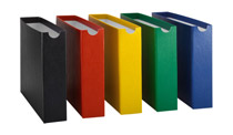 BOÎTE DE CLASSEMENT PLASTIQUE ADINE ÉTUI DOS 6 CM - COULEURS ASSORTIES - LOT DE 5