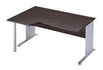BUREAU COMPACT PLATEAU NOIR RETOUR GAUCHE PIEDS L ALU MONTRÉAL 2