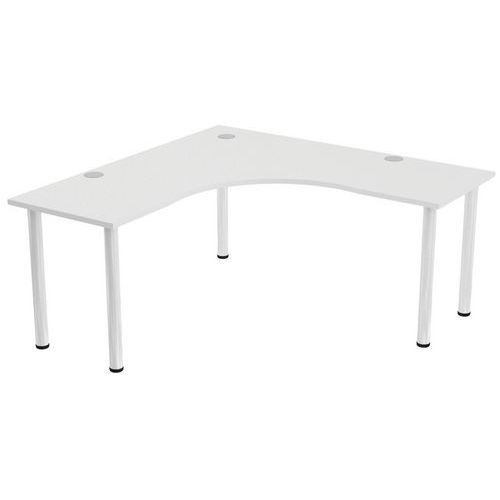 BUREAU TUBO SYMÉTRIQUE 160 X 160 CM BLANC BLANC - MBA