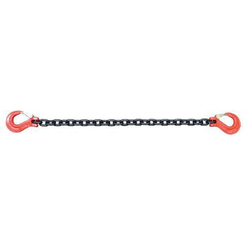 CHAÎNE ARRIMAGE ACIER D13MM L35M - 2 CROCHETS CHAPE LINGUET - GODET