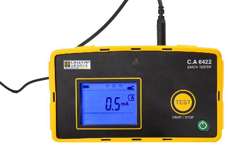 CHAUVIN ARNOUX - Contrôleur de Terre 2P(50kOhms)/3P(2kOhms) - Détection de V parasite, Alarme RH et U-SE - Alimentation par 6 piles LR6 - 223x126x70mm - 1 kg - IP65 - IEC 61557-1 et 61557-5 - 600V CAT_0