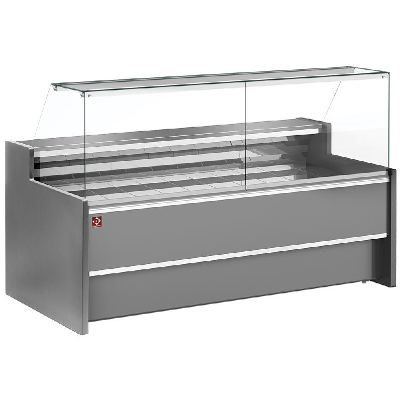 Comptoir vitrine réfrigéré charcuterie vitre droite 90° ventilé ave... - PFC25/G8-VR2_0