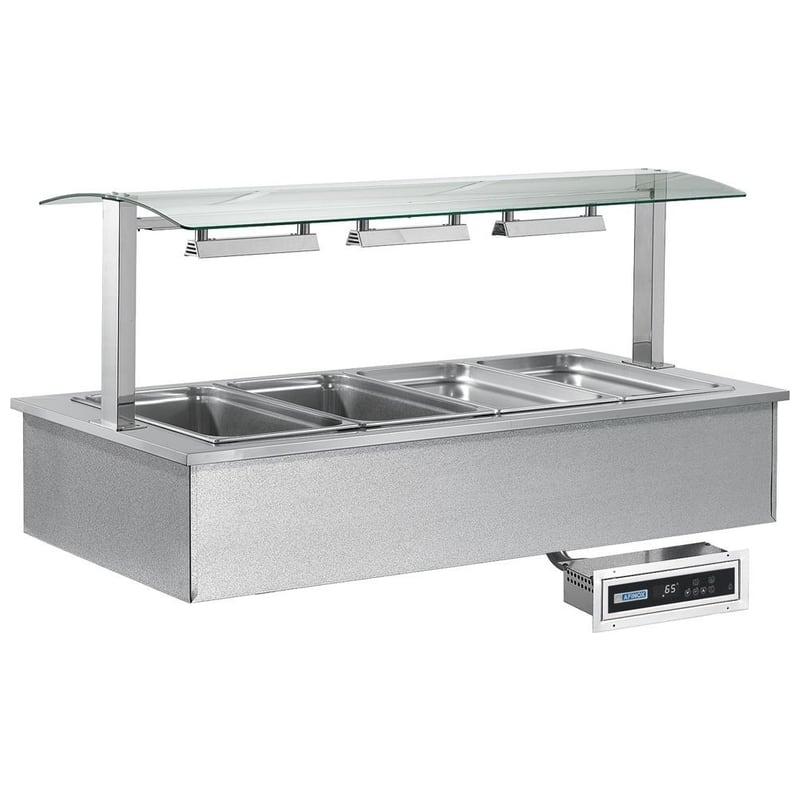 Cuve bain-marie à air à encastrer + pare-haleine 3 x GN1/1 Afinox ORANGE+3-P_0