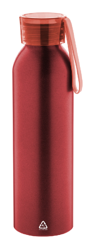 Gourde de sport - aluminium recyclé - 600 ml - couvercle assorti - sangle en silicone_0